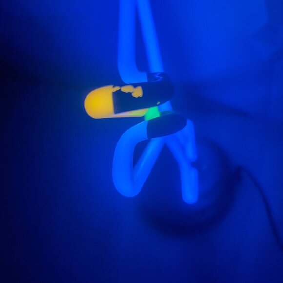 Martini Glass Neon Lamp Blue LP-0530 Sign Sculpture Olive Bar Cocktail 17" Y2K - Picture 14 of 15